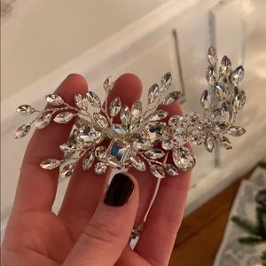 Swarovski crystals hair clip